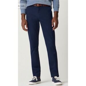 J.Crew Mens Original Chino Pants Navy Blue Straight Leg 34x30 Cotton‎ Twill